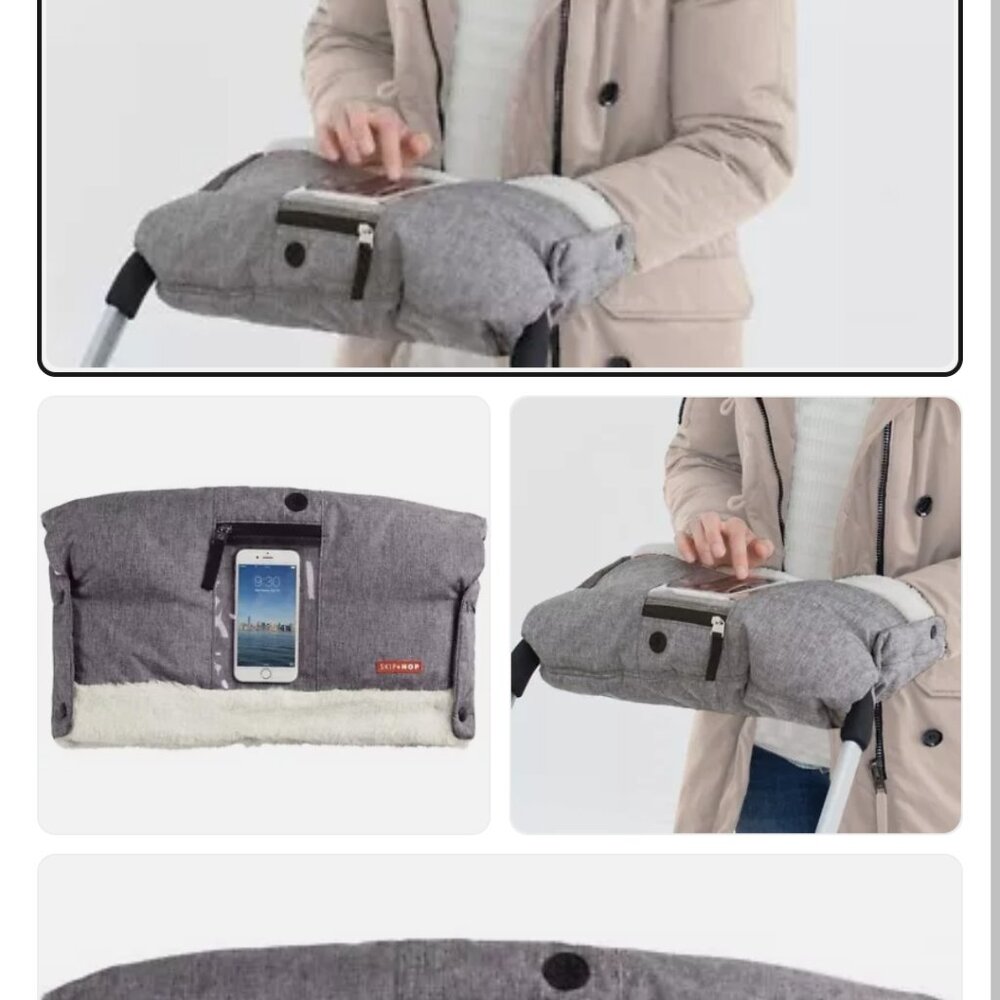 New Skip Hop Stroll & Go On Call Hand Muff Heather Gray